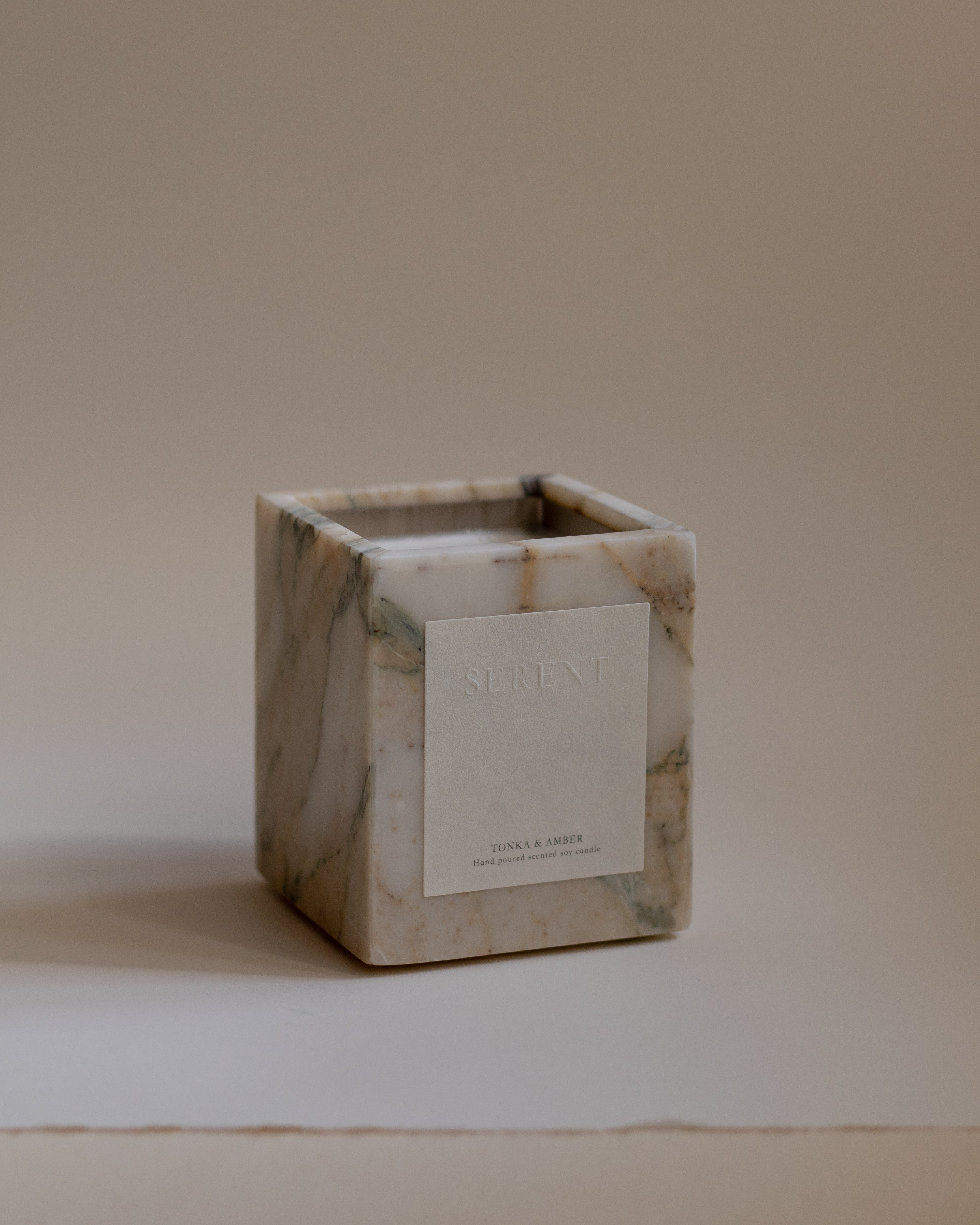 Tonka & Amber Candle  —  Ivory