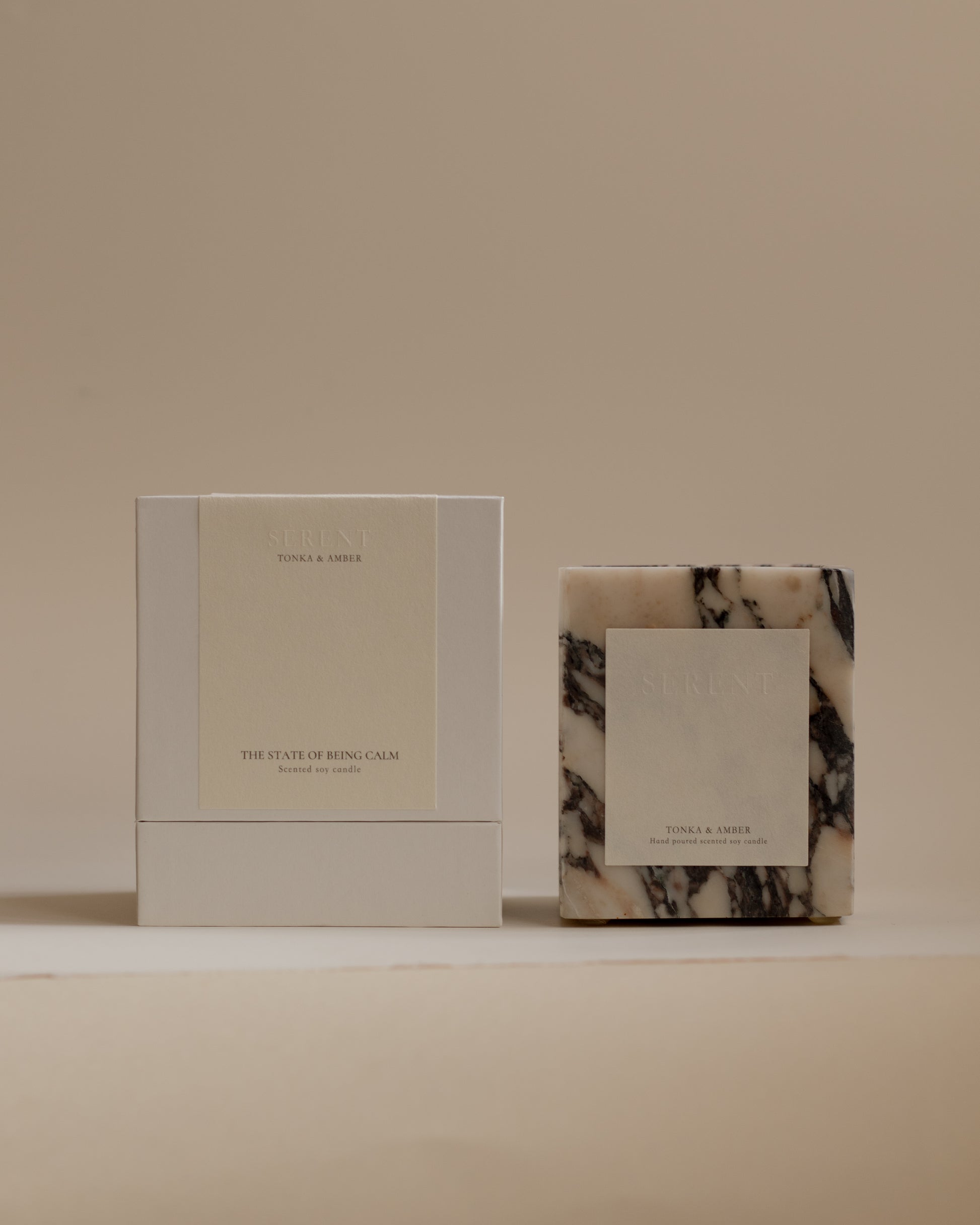 Premium scented marble candle